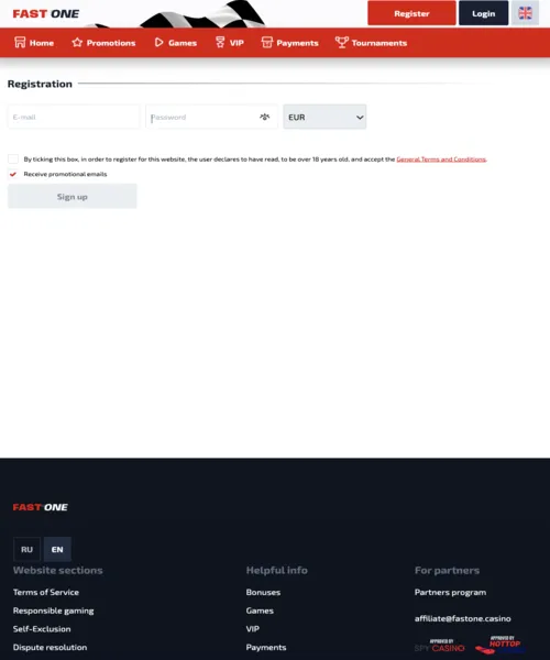Procesie Rejestracji F1 Casino